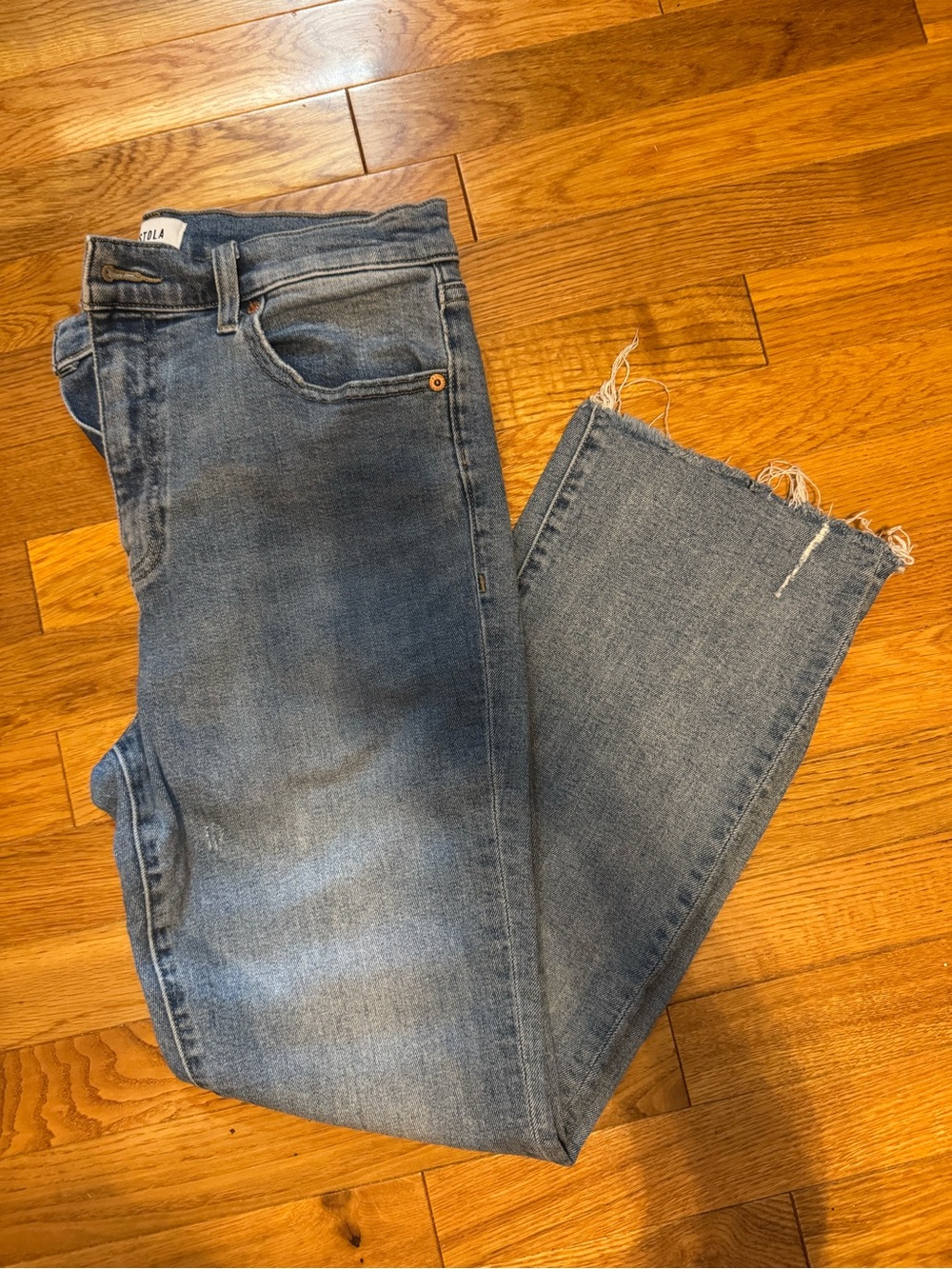 pistola Light Blue Cropped Ankle Jeans